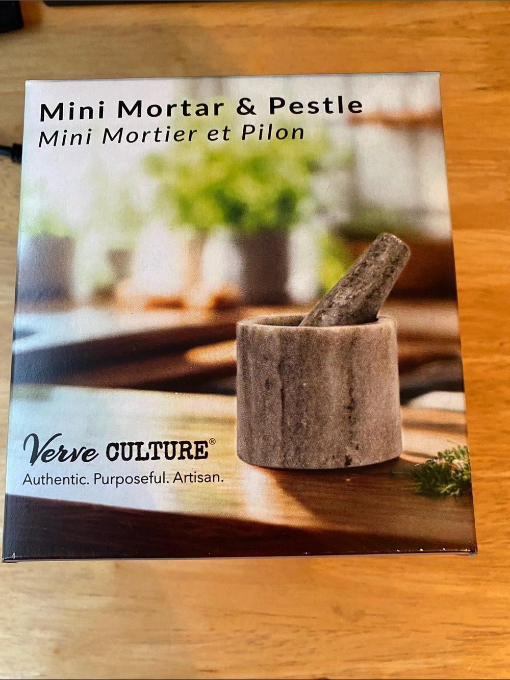 Verve Culture Mini Mortar & Pestle - Gray Marble New